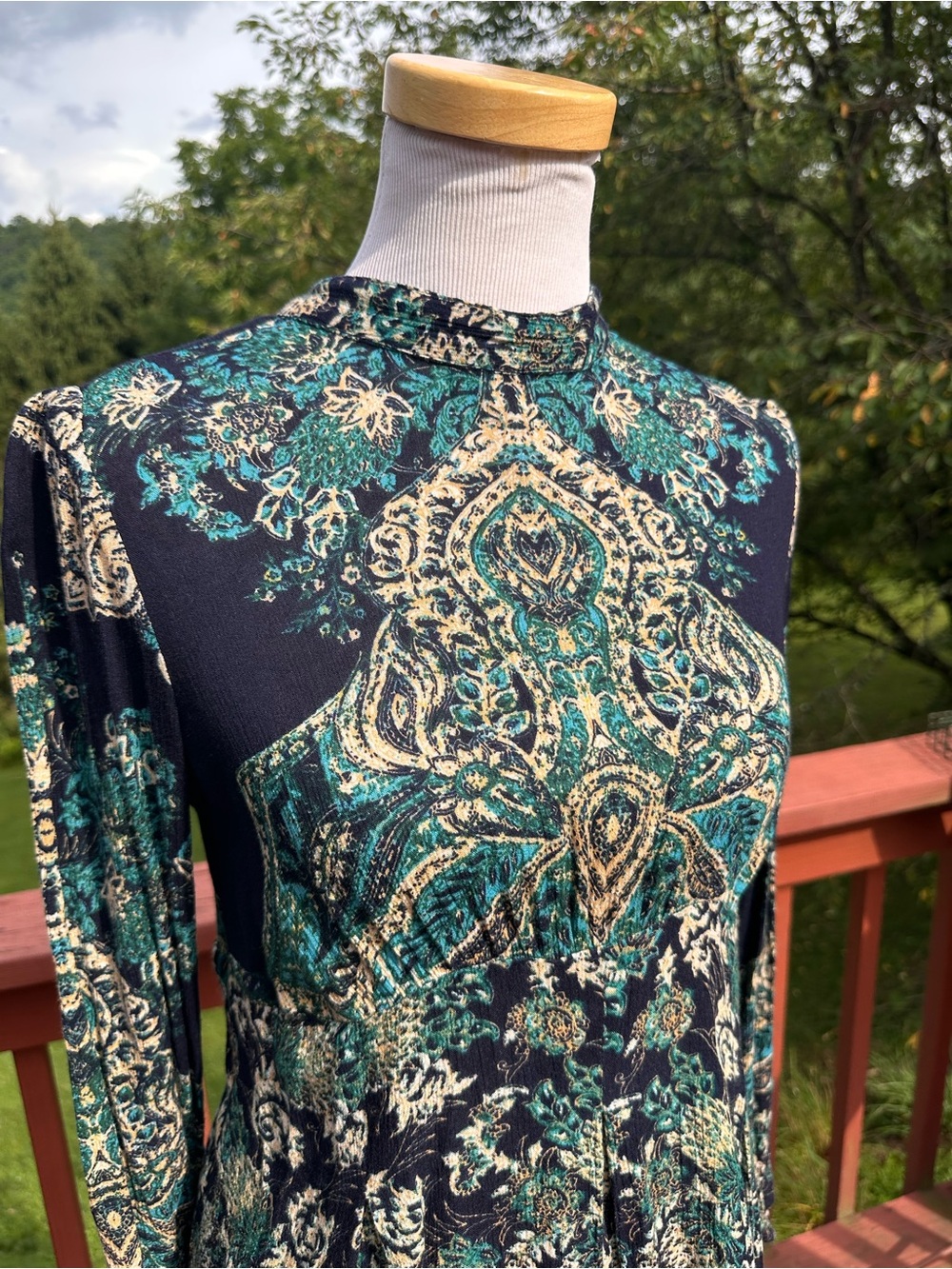 Free People Lady Luck Tunic Paisley Long-Sleeve - Picture 4 of 6